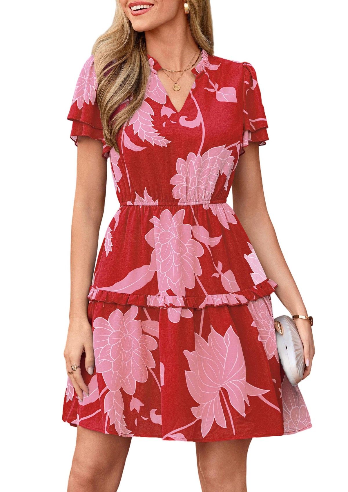 PRETTYGARDEN Womens Summer Floral Beach Dresses