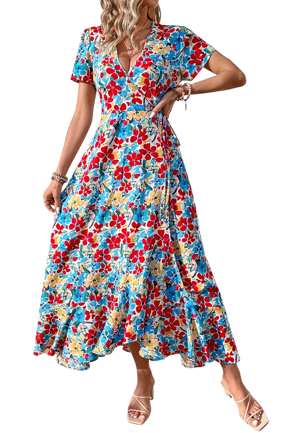 PRETTYGARDEN Women's Boho Floral Summer Maxi Dresses