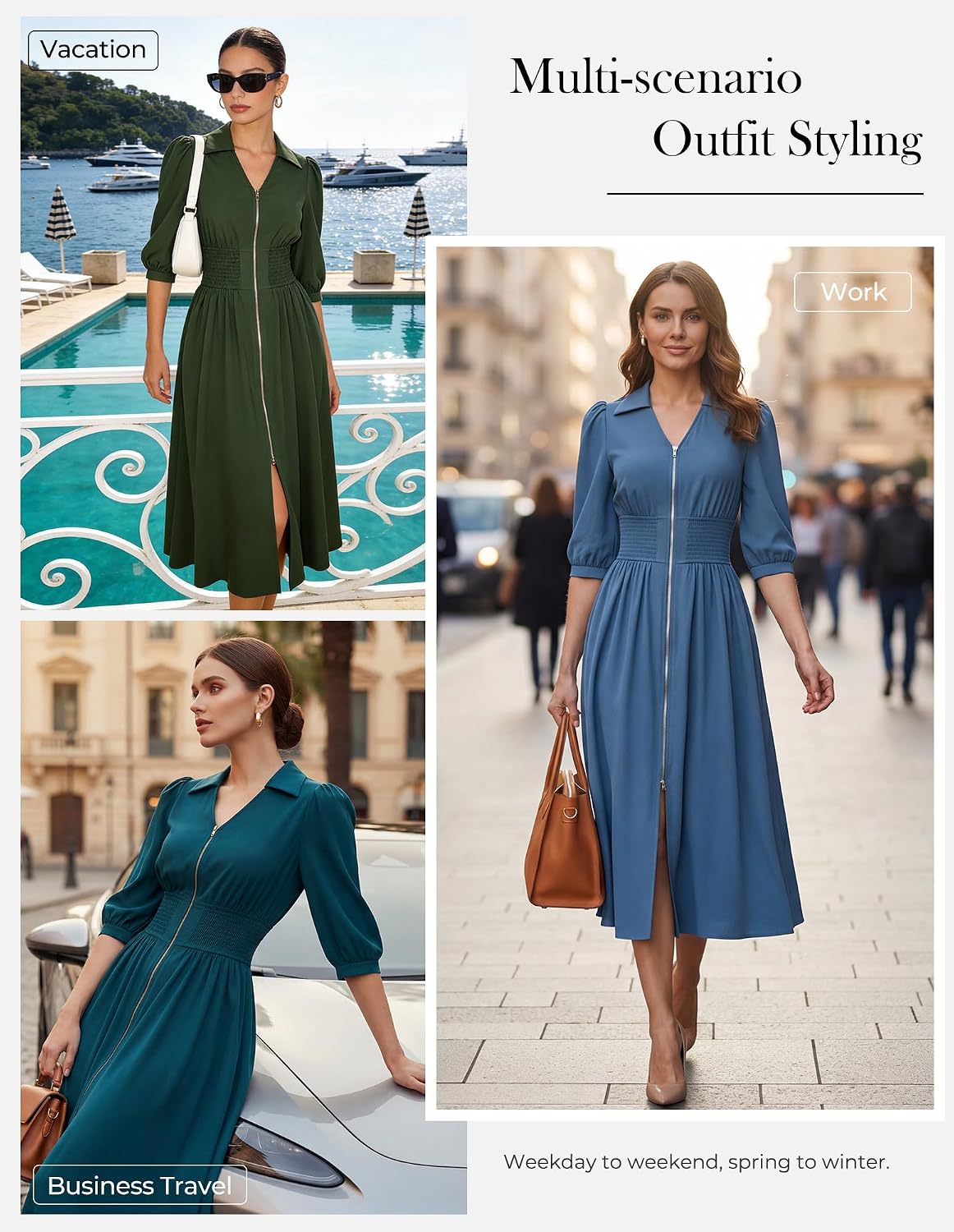 GRACE KARIN Women's Summer Midi Dress Business Casual Dresses