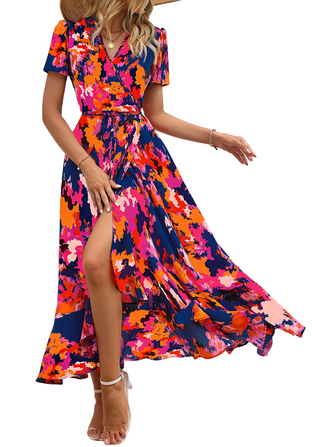PRETTYGARDEN Women's Boho Floral Summer Maxi Dresses
