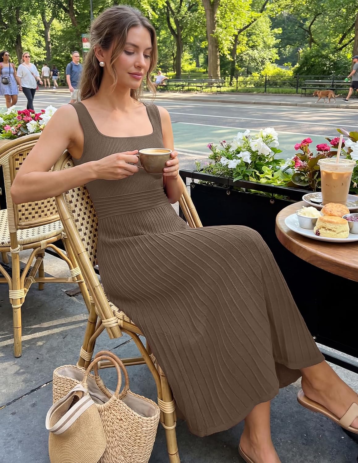 MEROKEETY Women's Summer Cocktail Party Elegant Work Midi Dress
