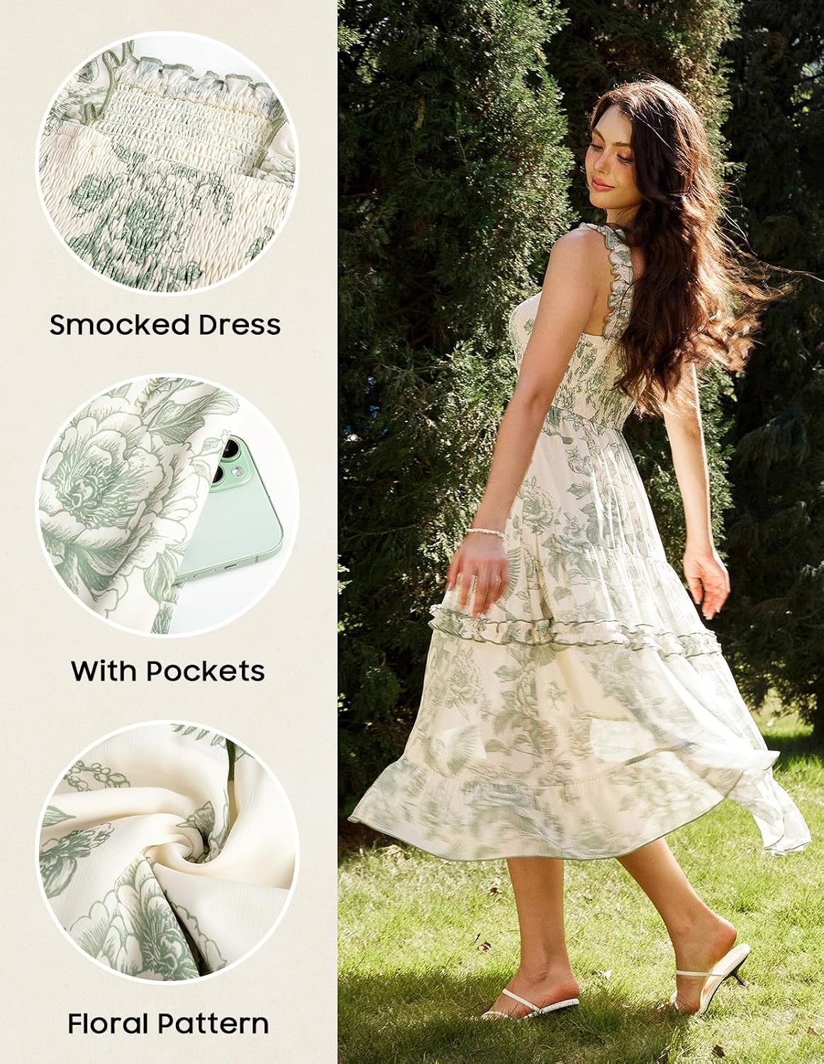 Scarlet Darkness Floral Dress for Women 2026 Summer Dress Flowy Sundress