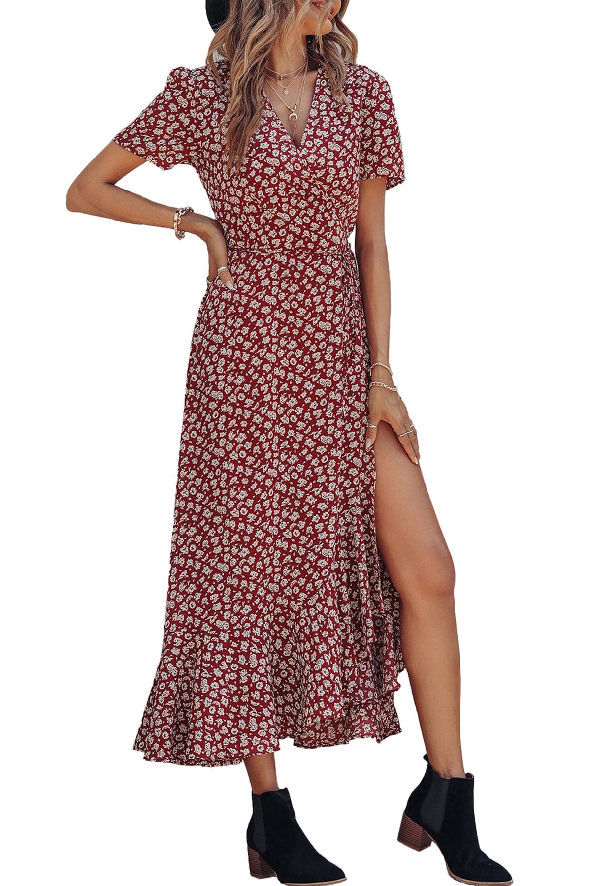 PRETTYGARDEN Women's Boho Floral Summer Maxi Dresses