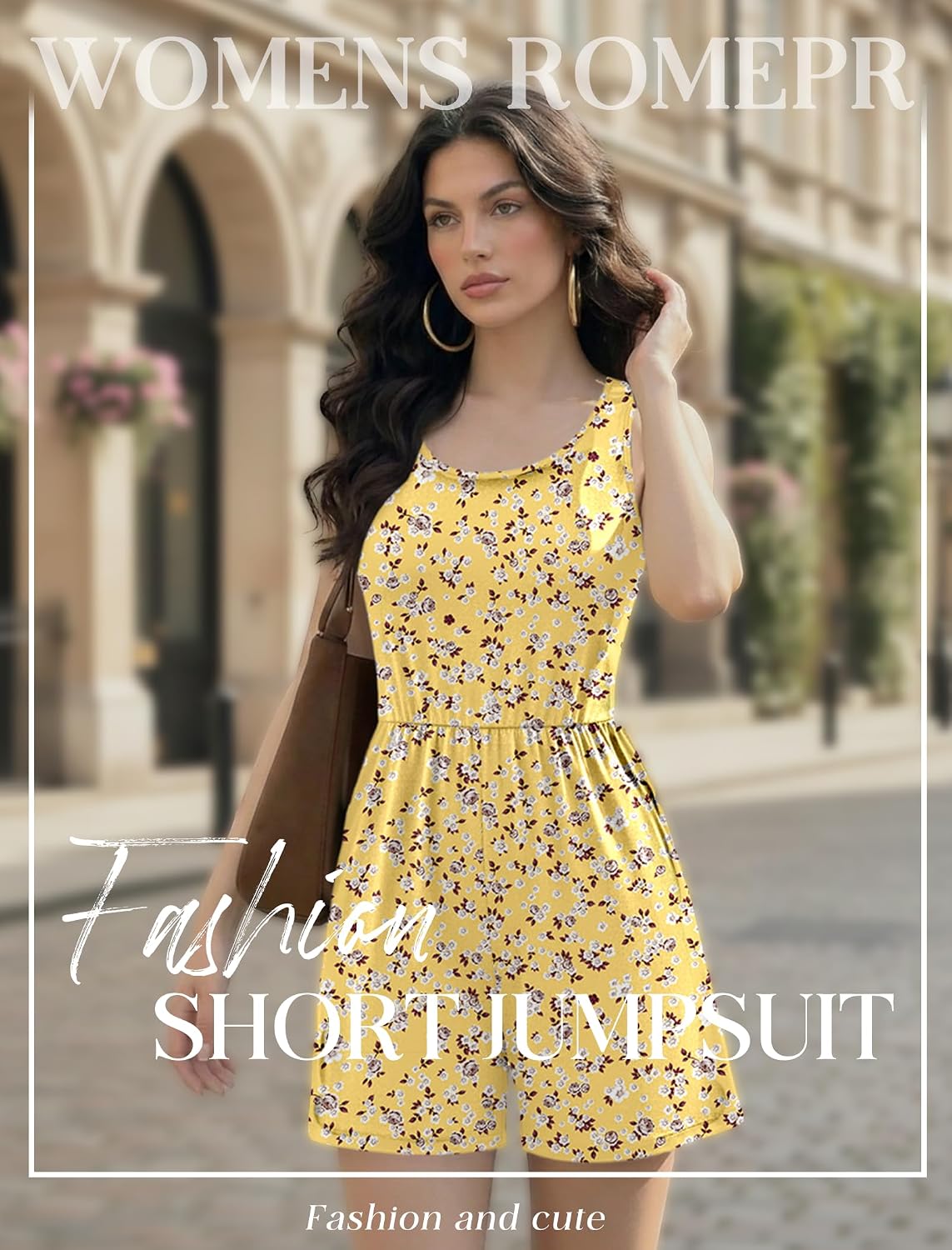 Rompers for Women Casual Summer Beach Short Jumpsuits Vacation Outfits