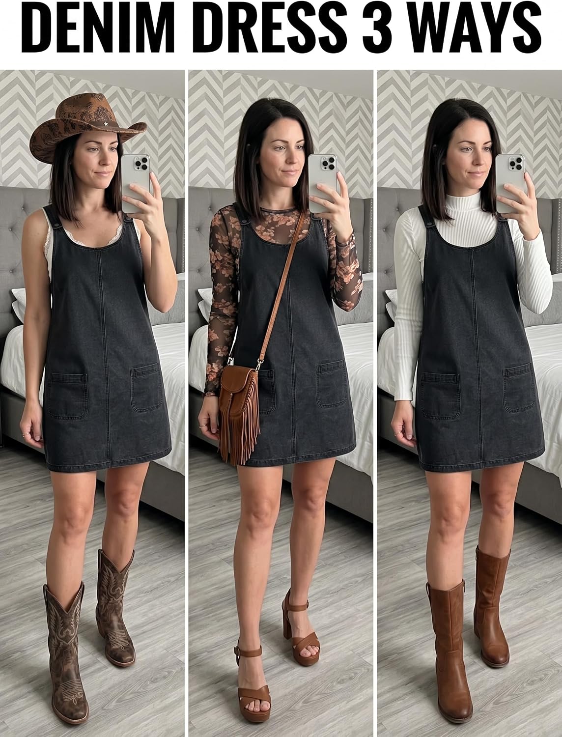 Dokotoo Womens Denim Dress Casual Sleeveless Babydoll Jean Overall Dress