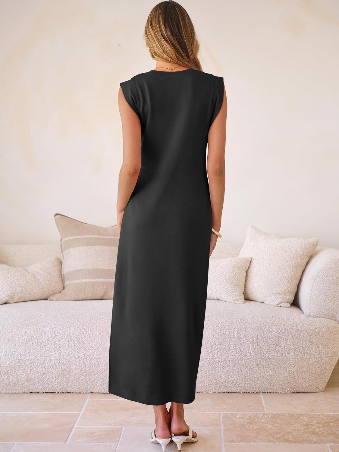 ANRABESS Womens Summer Maxi Dresses Wrinkle Free Sundress with Pockets