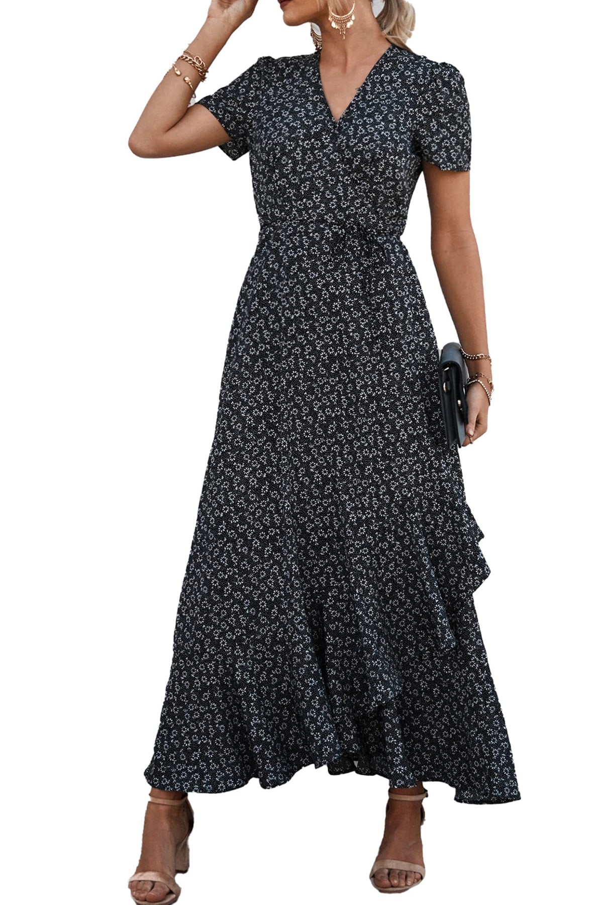 PRETTYGARDEN Women's Boho Floral Summer Maxi Dresses