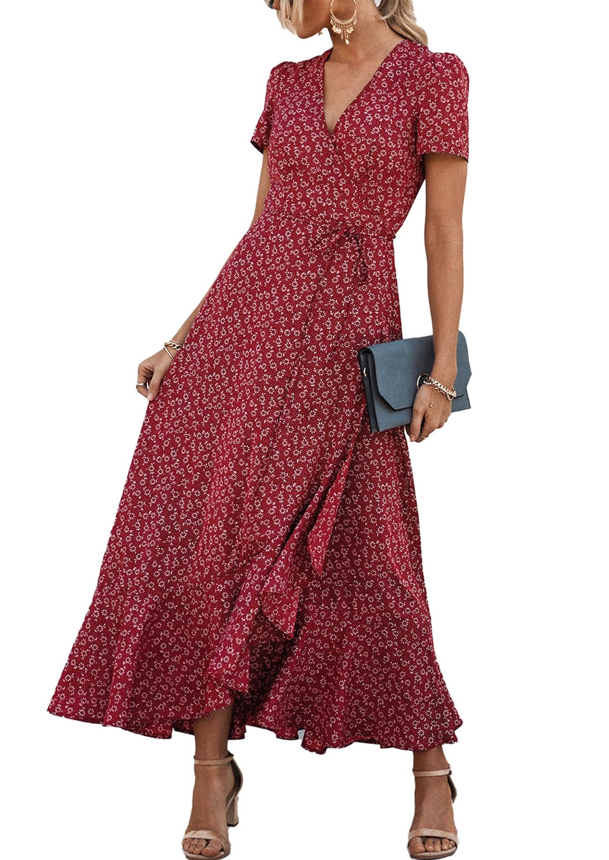 PRETTYGARDEN Women's Boho Floral Summer Maxi Dresses
