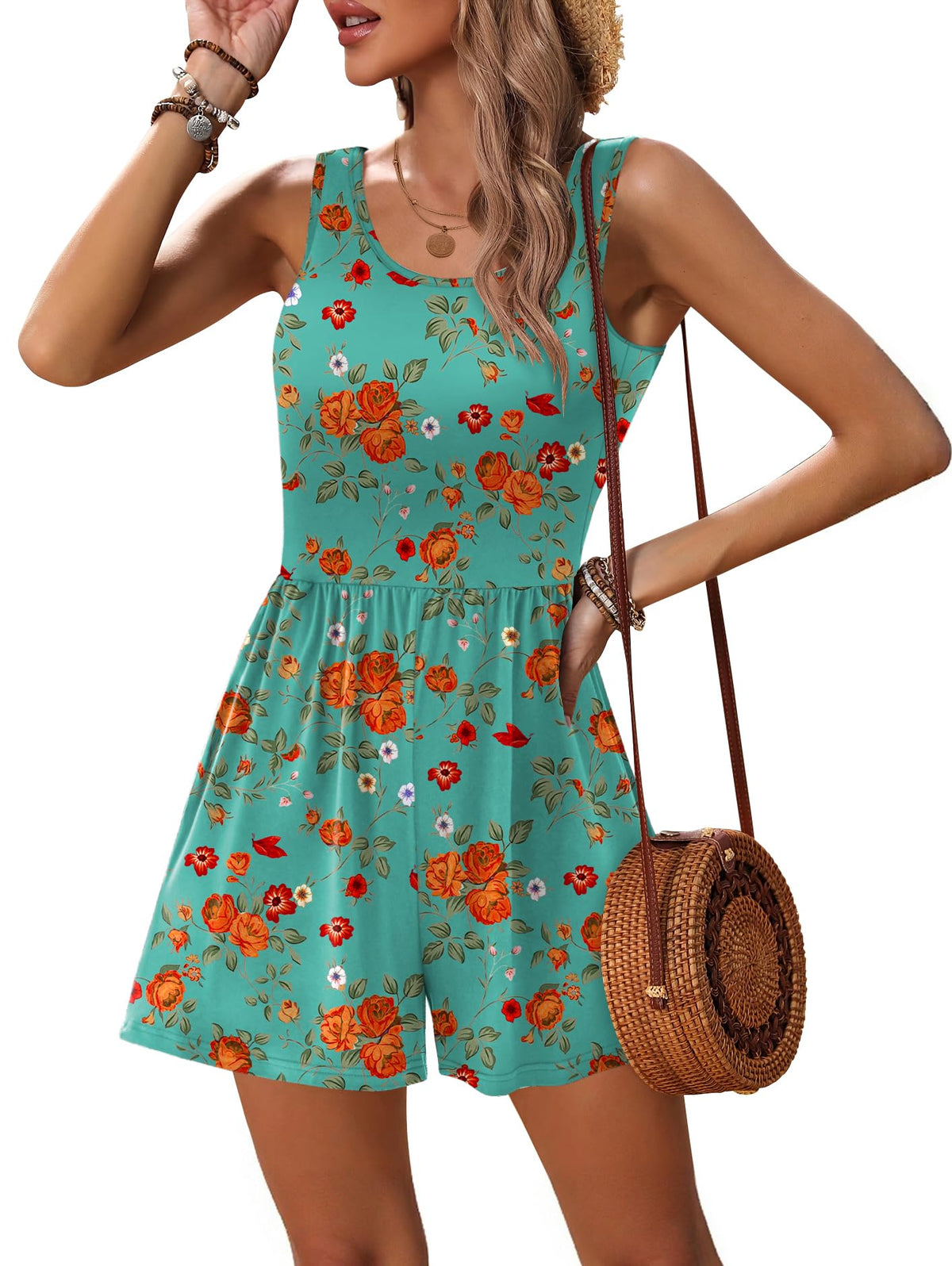 Rompers for Women Casual Summer Beach Short Jumpsuits Vacation Outfits