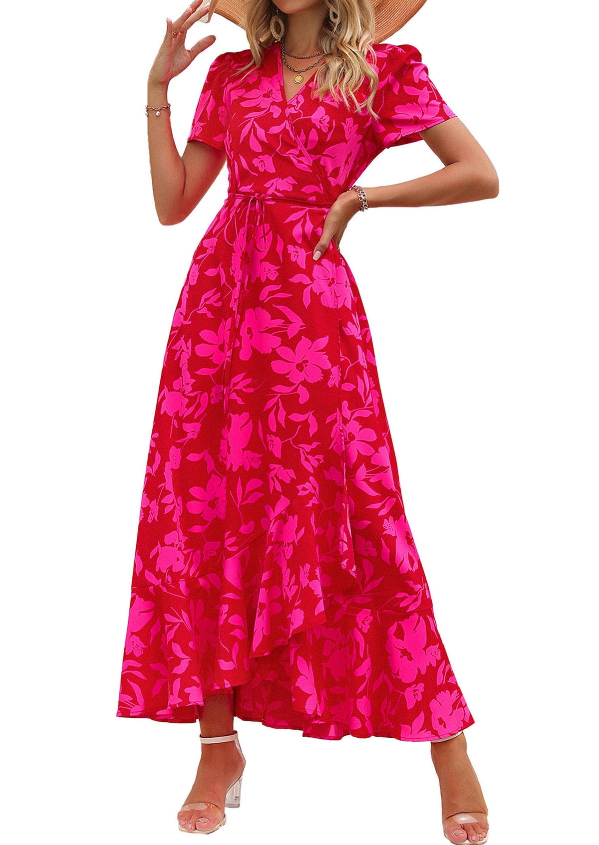 PRETTYGARDEN Women's Boho Floral Summer Maxi Dresses