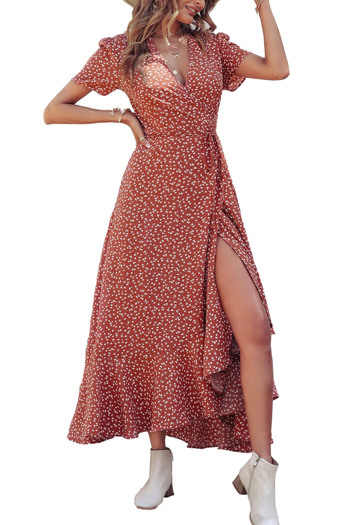 PRETTYGARDEN Women's Boho Floral Summer Maxi Dresses