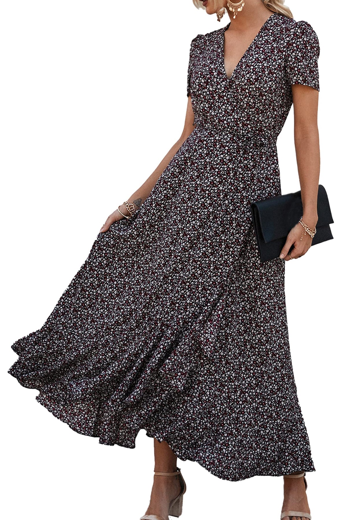 PRETTYGARDEN Women's Boho Floral Summer Maxi Dresses