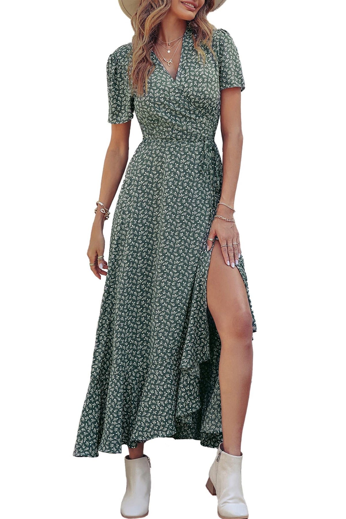 PRETTYGARDEN Women's Boho Floral Summer Maxi Dresses