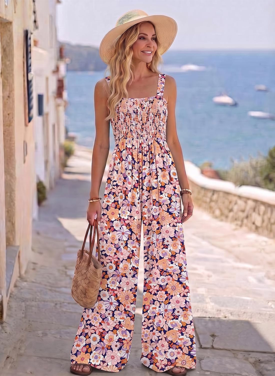 Dokotoo Women's Loose Overalls Jumpsuits One Piece Sleeveless Rompers
