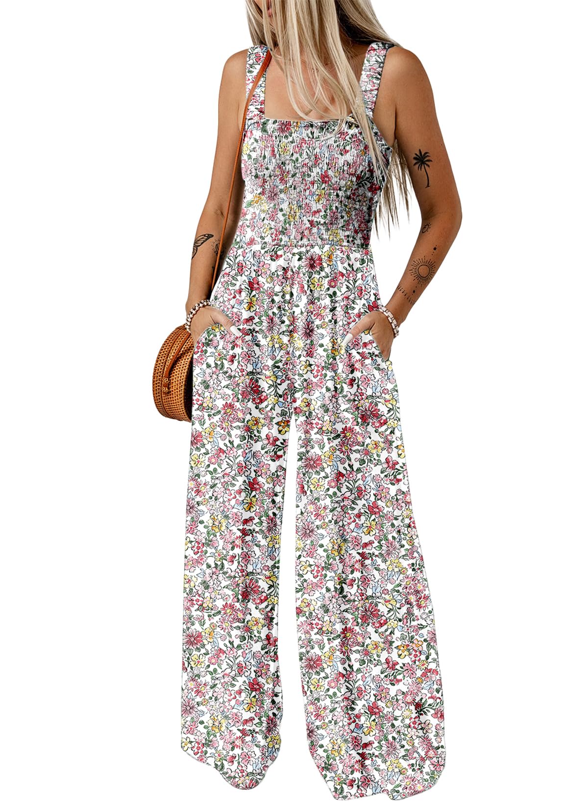 Dokotoo Women's Loose Overalls Jumpsuits One Piece Sleeveless Rompers