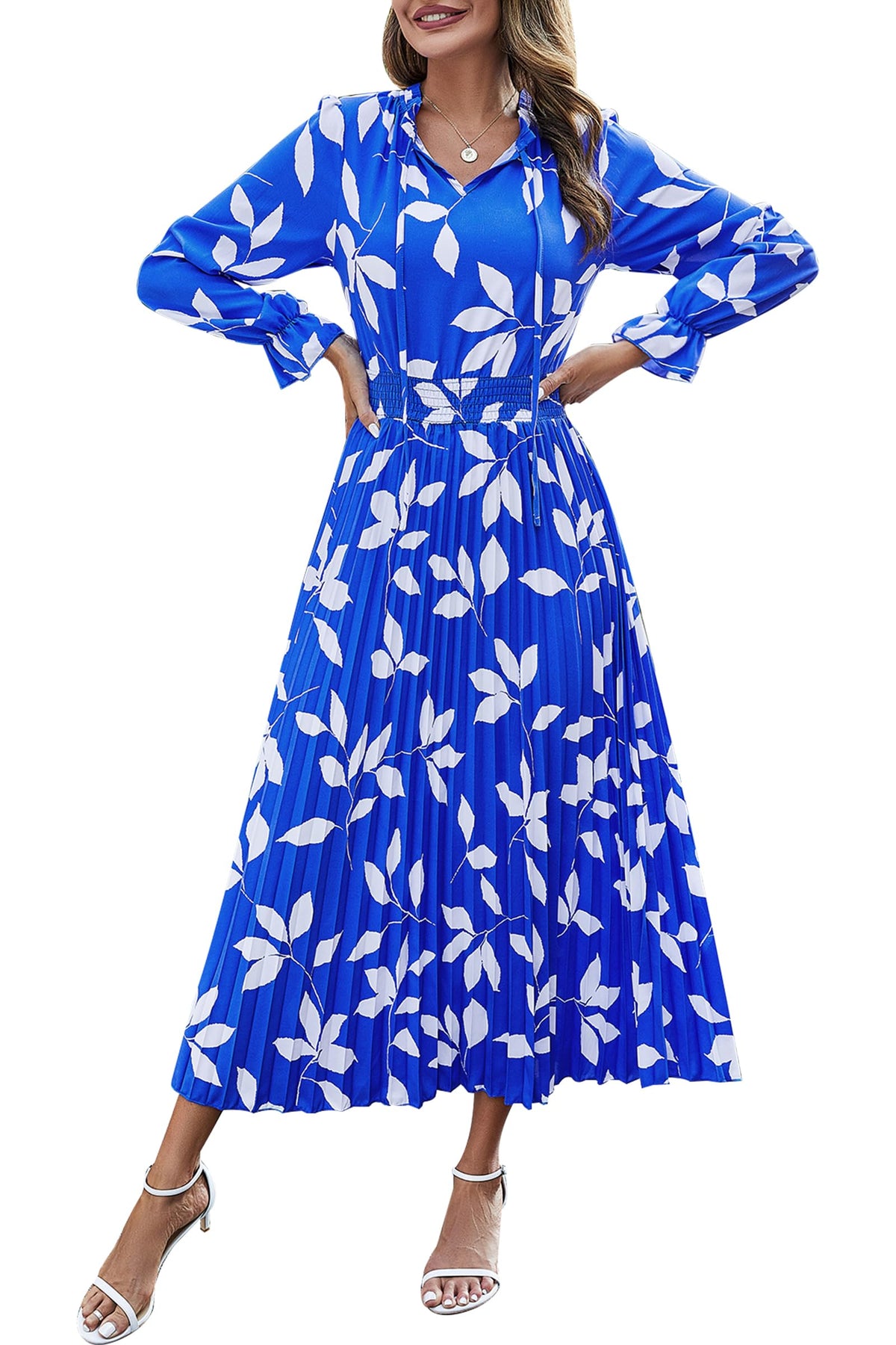 PRETTYGARDEN Women's Fall Midi Wedding Guest Dress