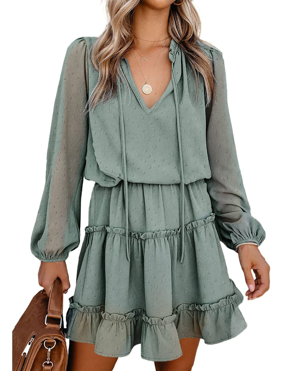 BTFBM Long Sleeve Dress for Women Fall 2026