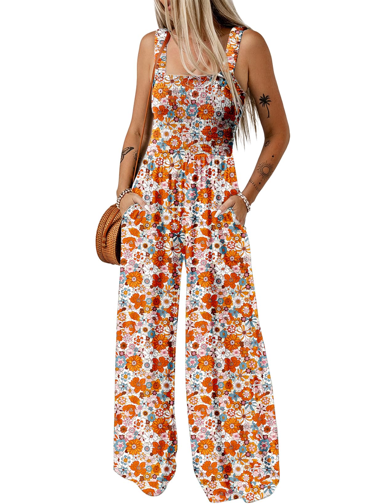 Dokotoo Women's Loose Overalls Jumpsuits One Piece Sleeveless Rompers