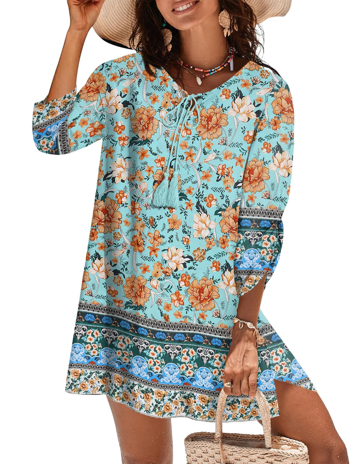 Zeagoo Womens Casual Beach Boho Summer Dress