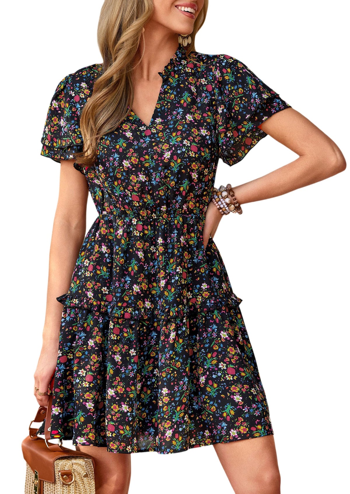 PRETTYGARDEN Womens Summer Floral Beach Dresses