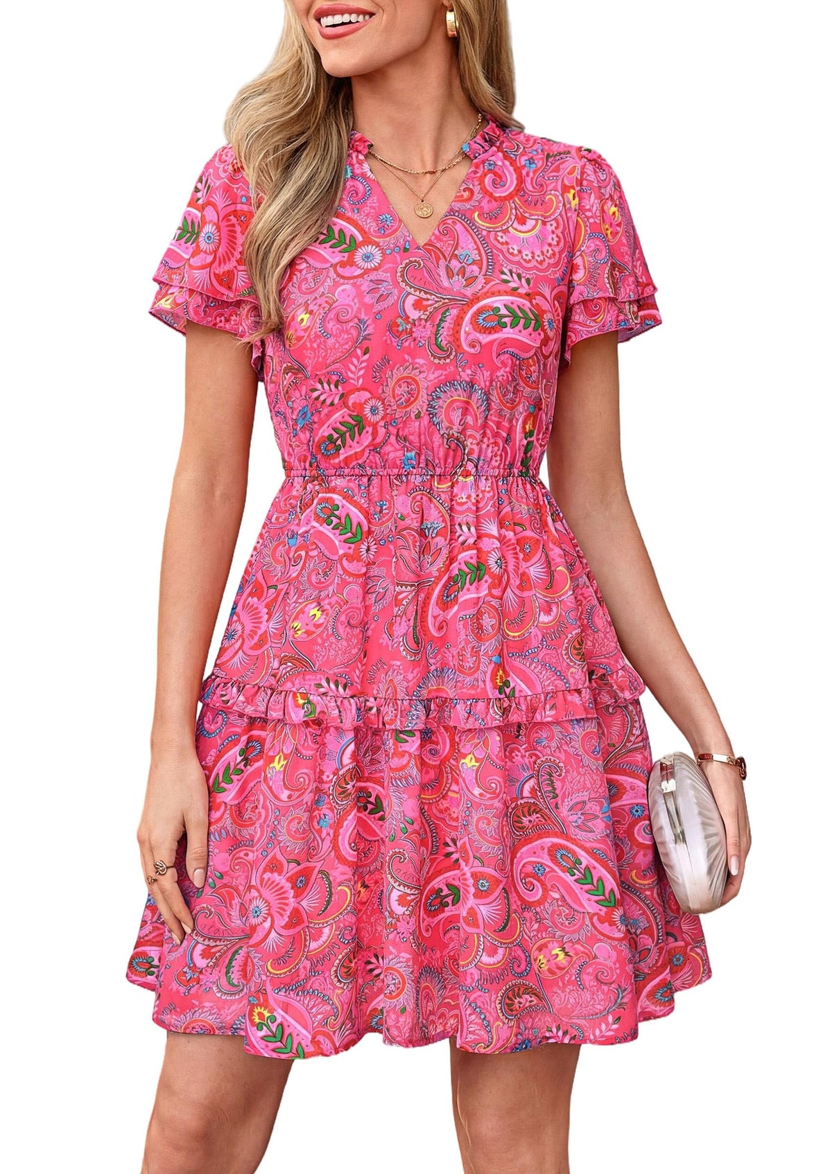 PRETTYGARDEN Womens Summer Floral Beach Dresses