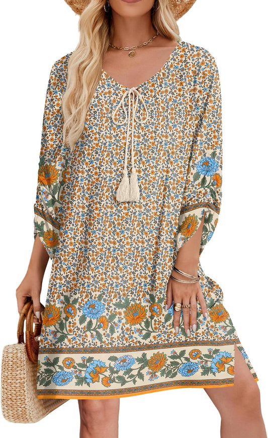 Zeagoo Womens Casual Beach Boho Summer Dress
