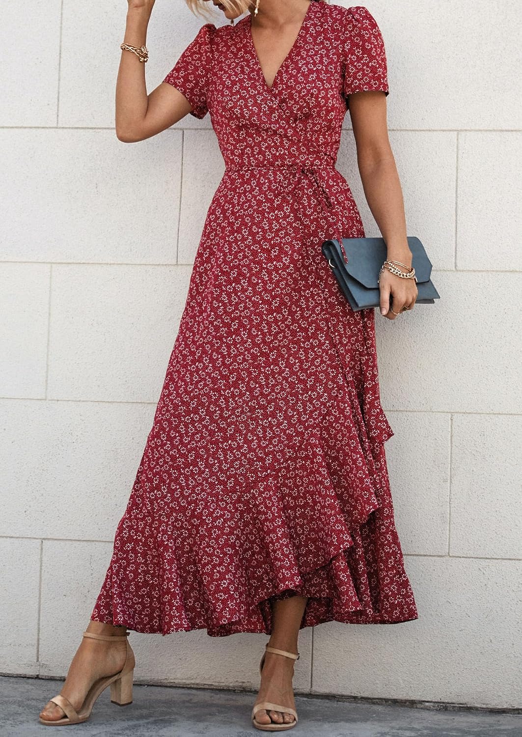 PRETTYGARDEN Women's Boho Floral Summer Maxi Dresses