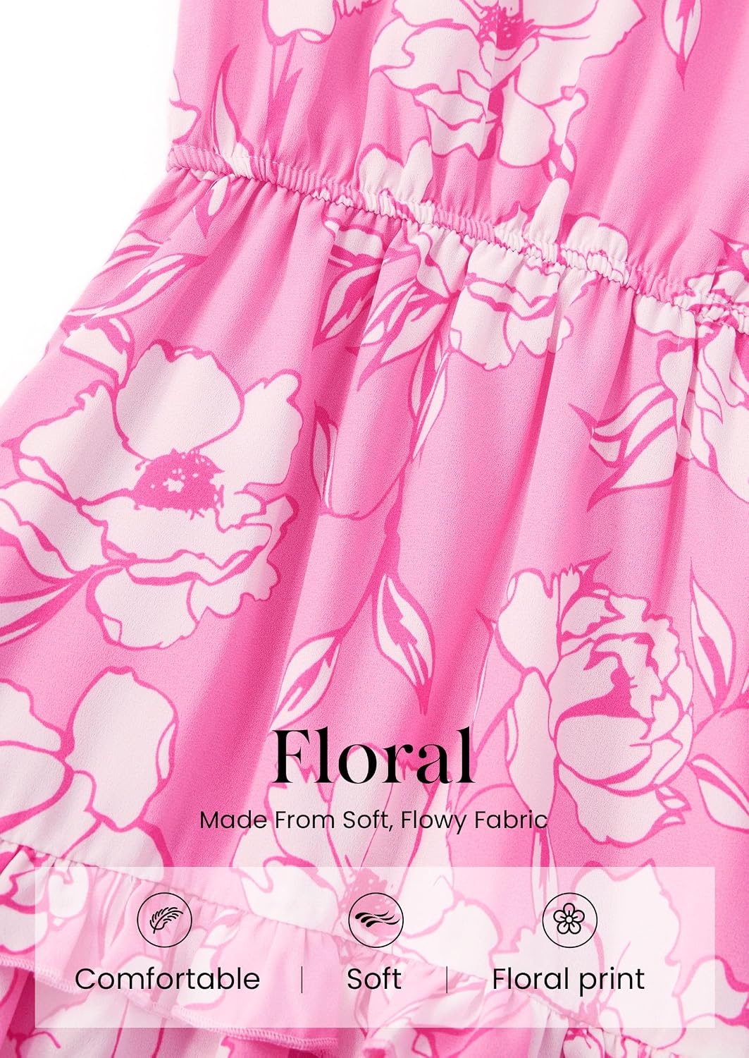 PRETTYGARDEN Womens Summer Floral Beach Dresses