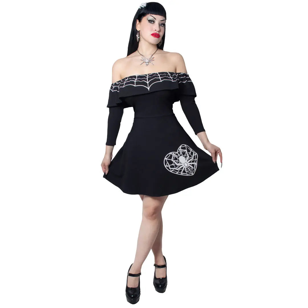 Ruffle Dress Web Heart