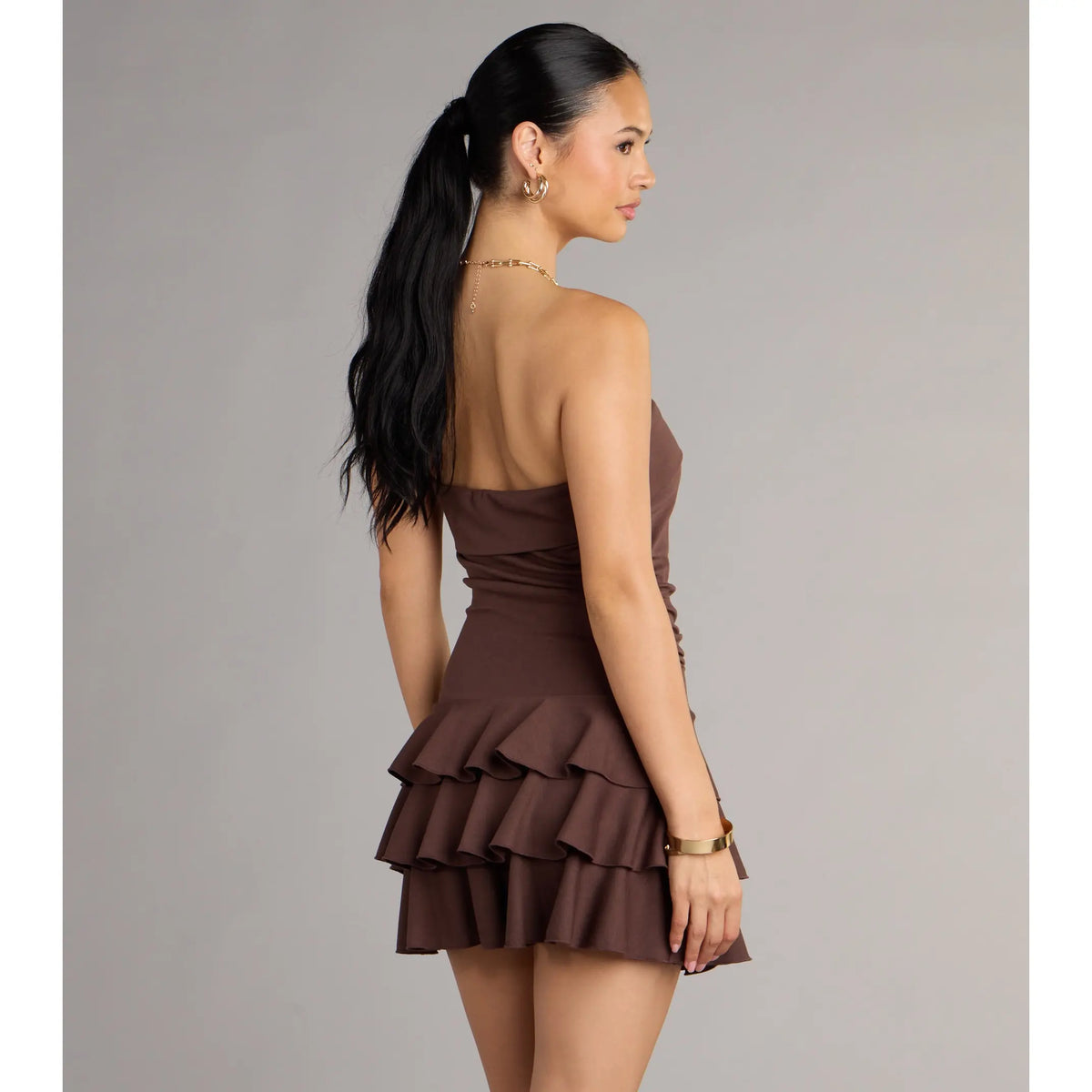 Ruffle It Up Strapless Mini Dress